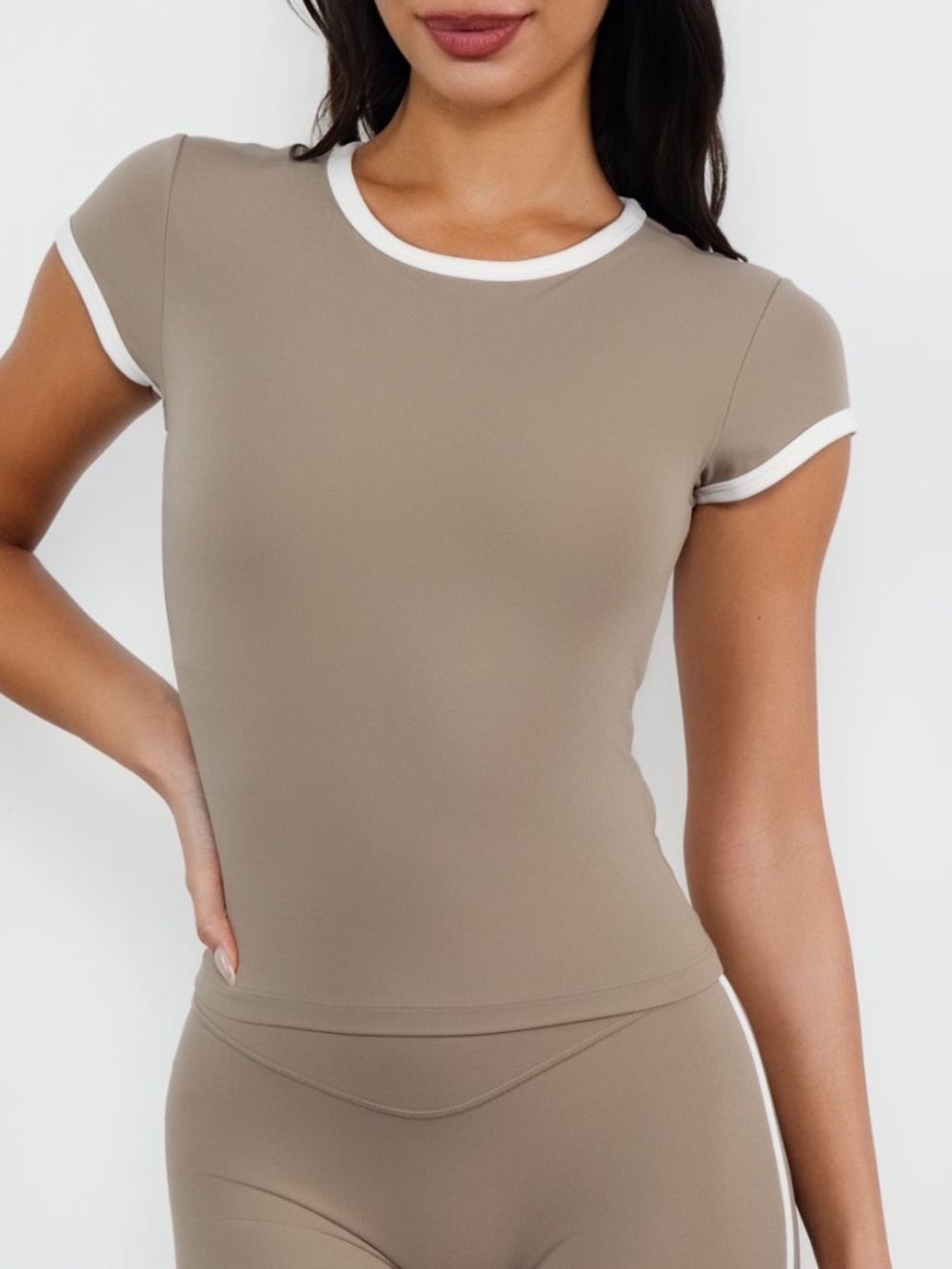 Vitality Cloud II™ Bra Tee - Cashew Contrast Size MM